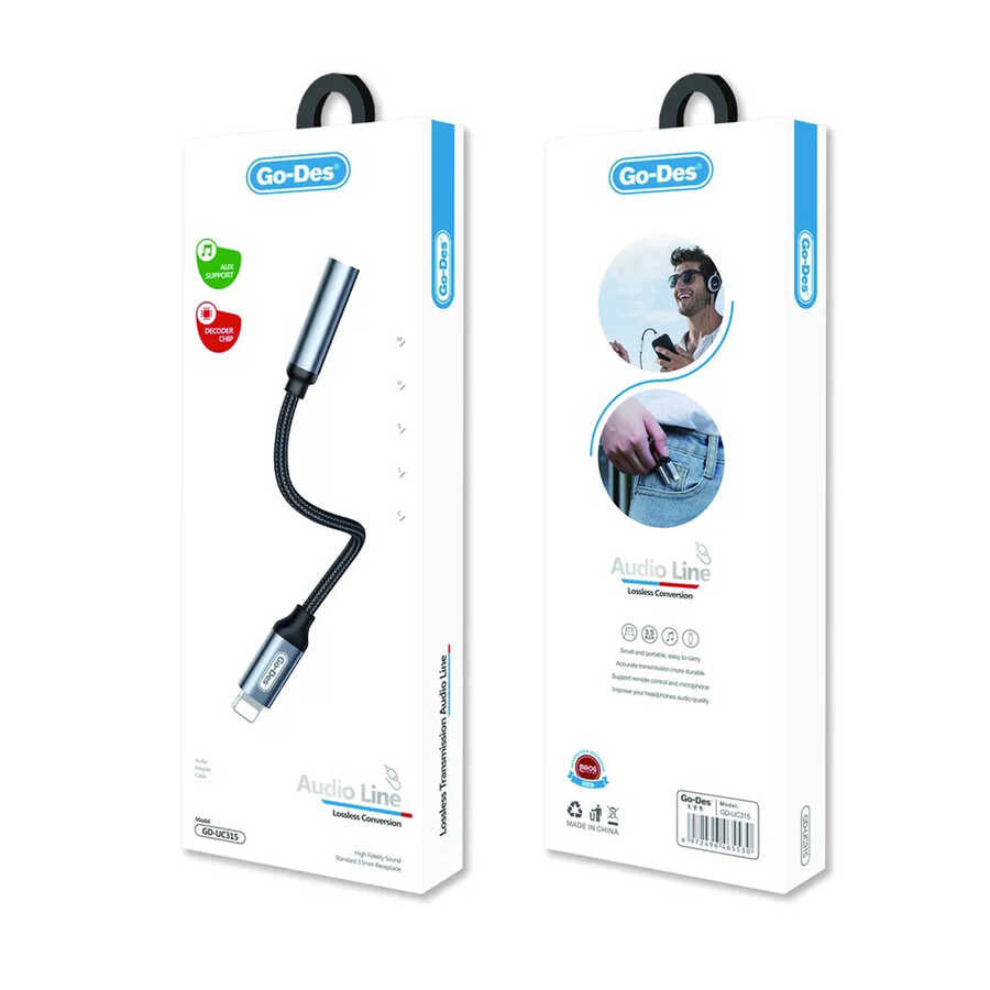 Go Des GD-UC315 Lightning to 3.5mm Aux Dönüştürücü - 2 Go Des GD-UC315 Lightning to 3.5mm Aux Dönüştürücü - 2